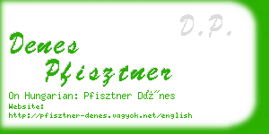 denes pfisztner business card